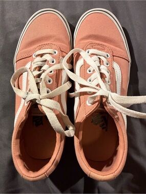 Vans Ward Tropical Sneakers Peach & White Women’s Size 6.5 | Skater Retro 90s